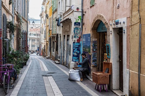 Alley, Street, Le Panier, Neighbourhood, Marseille, France, Europe