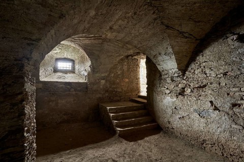 Cellar of the Old Castle Gmünd in Carinthia, Carinthia, Austria, Europe