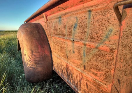 Vintage Farm Trucks Saskatchewan Canada weathered and old