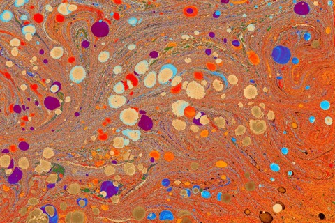 Abstract creative marble pattern texture. Traditional art of Ebru marbling