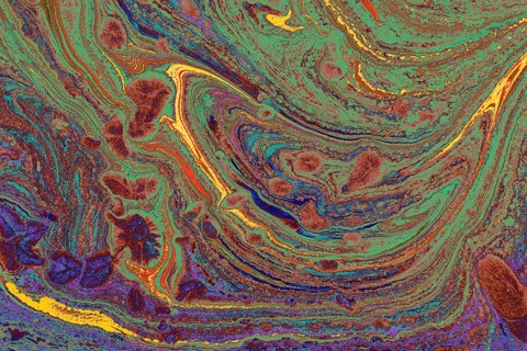 Abstract creative marble pattern texture. Traditional art of Ebru marbling