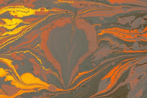 Beautiful abstract art of Ebru marbling painting techniques on water with paints
