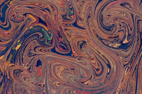 Traditional Ottoman Turkish abstract marbling art patterns as background