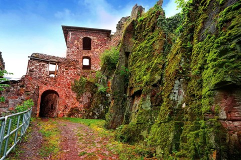 Burg Hohnstein ruins in Harz Neustadt of Germany