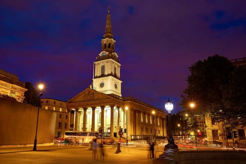 London Trafalgar Square St Martin church of England