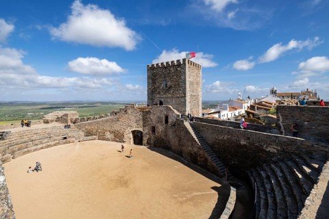 Castelo de Monsaraz, Monumento Nacional, Monsaraz, Distrito de Évora, Alentejo, Portugal, Europe