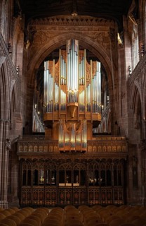 Manchester, United Kingdom, July 16 2019: Interior architecural details of the famous and beautiful