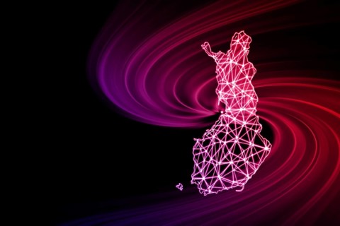 Map of Finland, Polygonal mesh line map, modern map