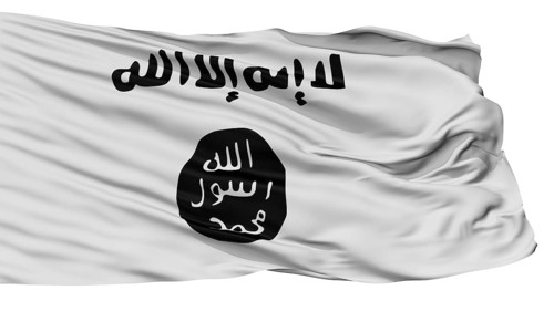 Variant The Islamic State Flag, Isolated On White Background