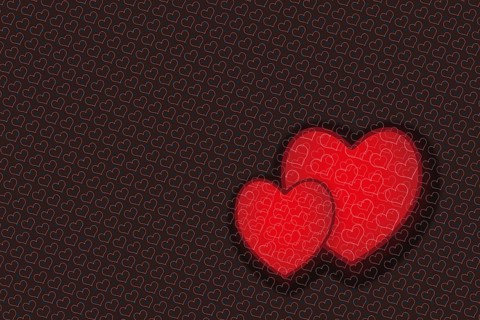 Valentine's Day template with heartsfor banners, inviations, advertisements, cards