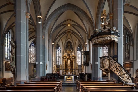 View to the east with the shrine of St Apollinaris under the altar mensa