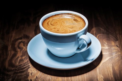 Espresso in white coffee cup