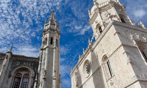 The Jeronimos Monastery in Lisbon's district Belem is a stunningly beautiful and ornate building