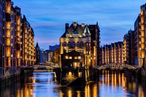 The Speicherstadt in Hamburg, city of Warehouses