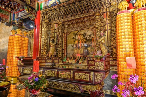 Sun Moon Lake Wen Wu Temple, Central Hall, Zhongzheng Rd, Yuchi Township, Nantou County, Taiwan,