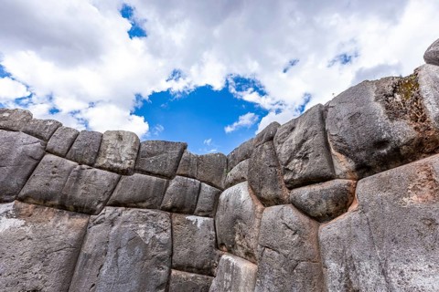 Sacsayhuaman fortress, Inca ruins in Cusco or cuzco town, Peru, South America