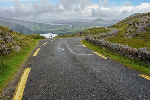 Healy Pass (R574) on the Beara peninsula, Ireland, United Kingdom, Europe