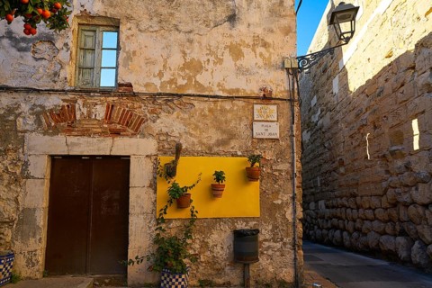 Tarragona Sant Joan Square plant pots in Catalonia