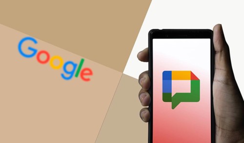 Google Chat Icon Logo on smartphone