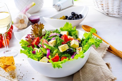 Greek salad with feta cheese a delicious classic
