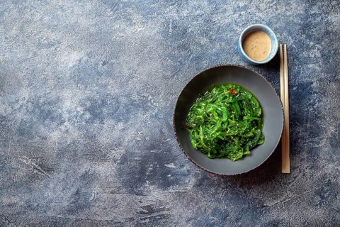 Food, Food, Chuka wakame, seaweed japanese salad with nuts sauce
