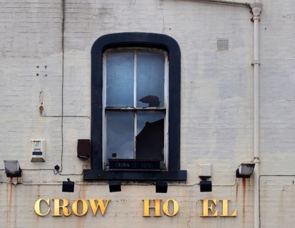 Leeds, west yorkshire, 17 June 2021: the derelict crown hotel soon to be redeveloped as part of the