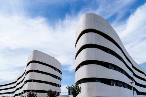 San Sebastian de los Reyes, Spain, May 15, 2021: Luxury New Residential Development in Madrid.