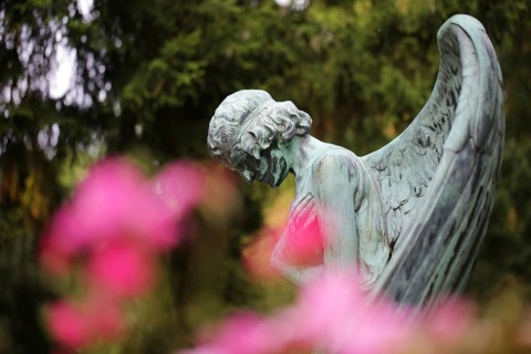 Mourning Angel Bronze Rosenhöhe Darmstadt, Mourning