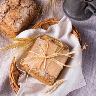 A delicious homemade wholemeal rye bread from sourdough