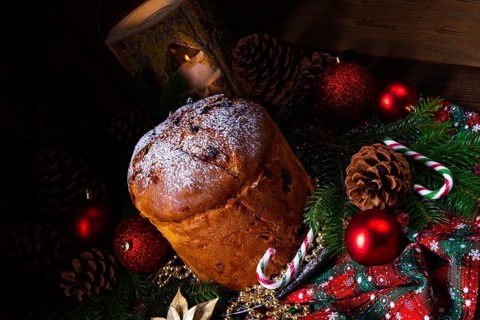 Panettone, an Italian Christmas biscuit