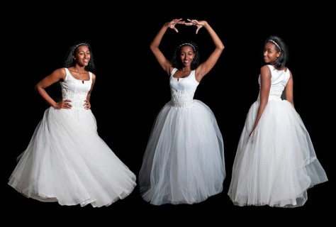 Black African American Woman Bride in a wedding dress