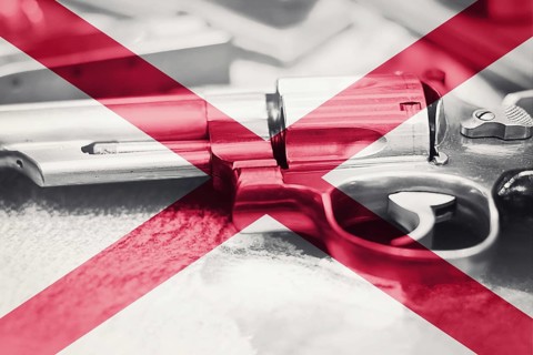 Alabama flag (U.S. state) Gun Control USA. United States Gun Laws