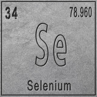 Selenium chemical element, Sign with atomic number and atomic weight, Periodic Table Element,