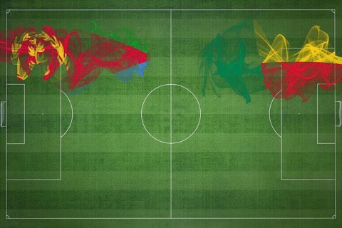 Eritrea vs Benin Soccer Match, national colors, national flags, soccer field, football game,