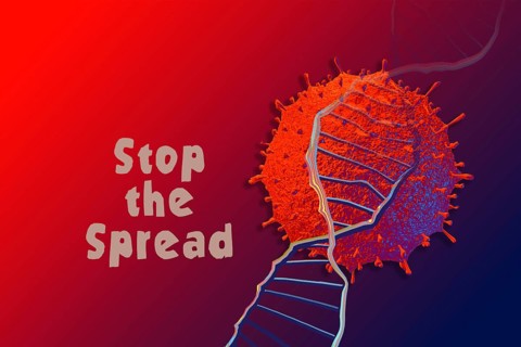 Stop coronavirus outbreak Pandemic and public health risk concept