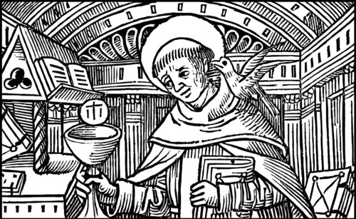 Frontispiece to his book Super libros de generatione et corruptione, Thomas Aquinas, Thomas von