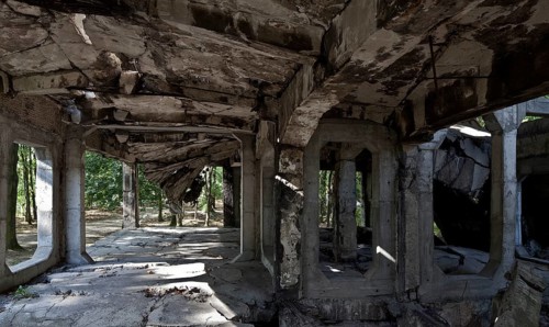 Destroyed Polish ammunition depot