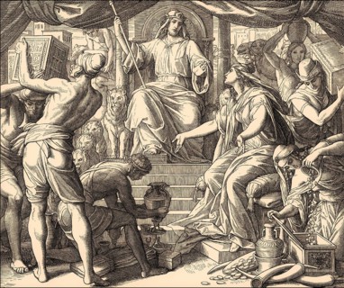 King Solomon and the Queen of Sheba, Old Testament, by Julius Schnorr von Carolsfeld