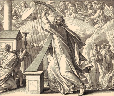 David the Psalmist, Old Testament, by Julius Schnorr von Carolsfeld