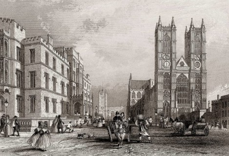 Westminster Abbey and Westminster Hospital, London, England, 19th century