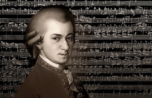 Wolfgang Amadeus Mozart, 1756 – 1791, composer of classical music, First Viennese School, notesheet