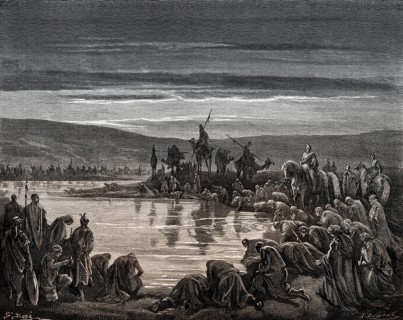 Gideon choosing his soldiers, Old Testament, Gustave Doré, 1863