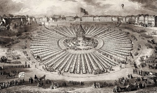 Dinner celebrating the coronation of Queen Victoria, Cambridge, Parker's Piece, 1838