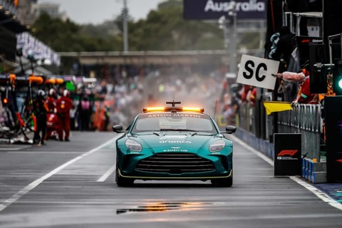 Aston Martin safety car at the 2025 Australian Grand Prix at Albert Park in Melbourne, Australia,