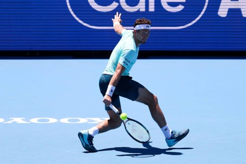 MELBOURNE, AUSTRALIA, JANUARY 11: Casper Ruud of Norway playing against Jannik Sinner of Italy on