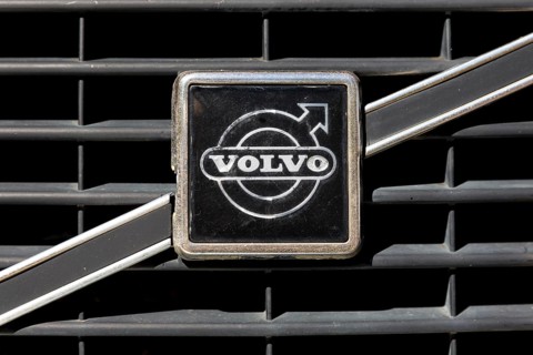 Sofia, Bulgaria - August 14, 2016: Retro VOLVO car logo on an attique car at a retro car parade