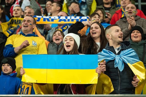 WROCLAW, POLAND - MARCH 26, 2024: Qualifications for UEFA Euro 2024. Final play-off match Ukraine -