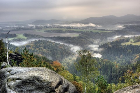 View from the Waitzdorfer Aussicht, Saxon National Park Switzerland