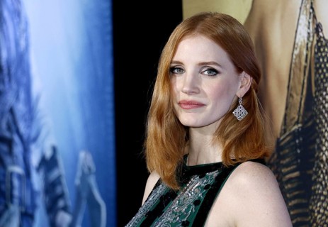 Jessica Chastain at the Los Angeles premiere of 'The Huntsman: Winter's War' held at the Regency