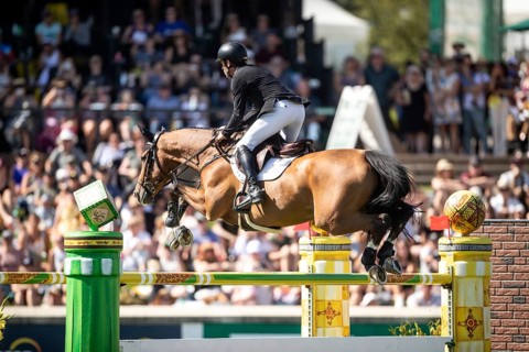 Scott Brash of Great Britain and riding Hello Jefferson compete in the first round of the 1.60m